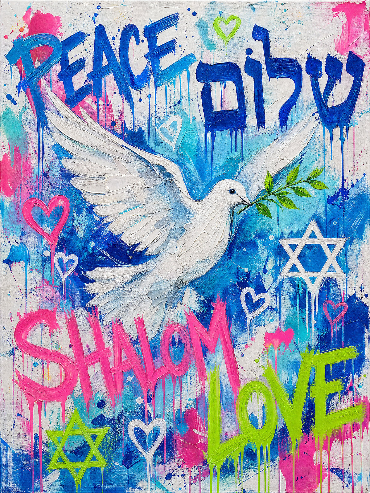 Shalom Dove of Peace | Judaica Pop Art