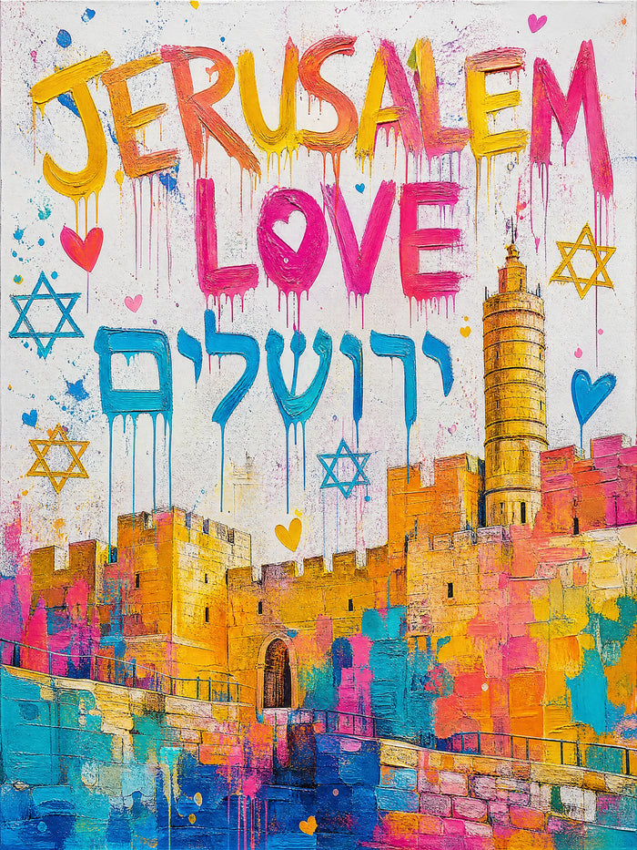 Jerusalem Love | Judaica Pop Art